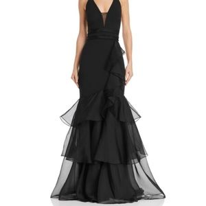 Aidan Mattox ruffled gown